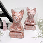 Cat Buddha - Black or White Cat -