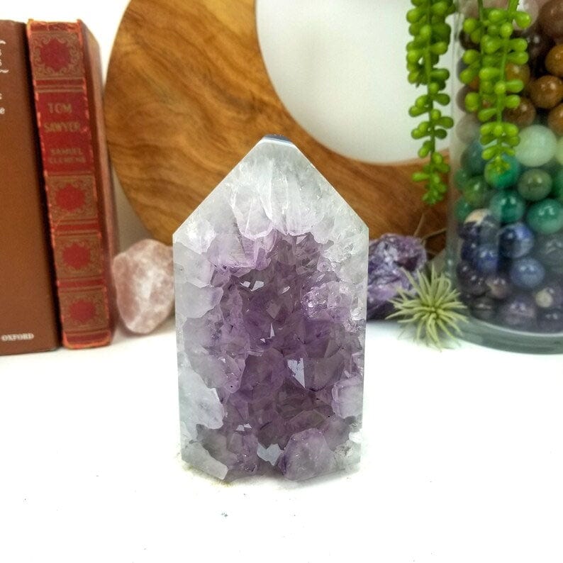 Agate Polished Crystal Point - Home Decor - OOAK (DOOAK-S12-10)