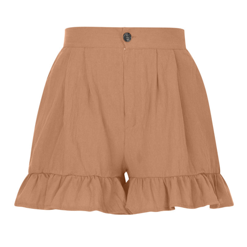 Women's High Waist Ruffle Shorts