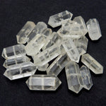 Crystal Quartz Double Terminated Pencil Point - Center Drilled Bead