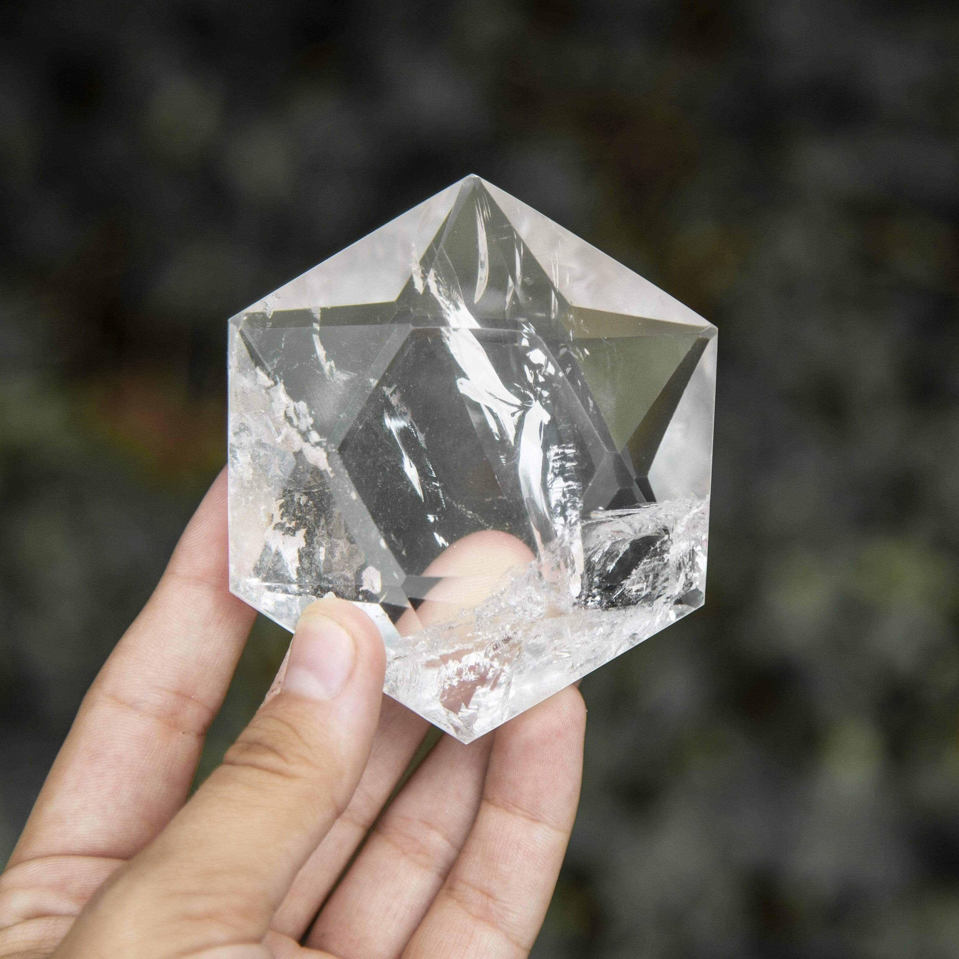 Crystal Quartz Hexagonal Pocket Stone - BY WEIGHT (OF1-S55)