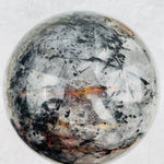 Black Tourmilated Quartz Massive Sphere - OOAK -