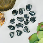 1 LB Bag Hematite Tumbled Gemstones- Small Polished Stones