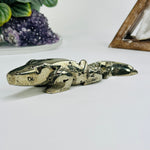 Pyrite Alligator Carving