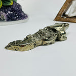 Pyrite Alligator Carving