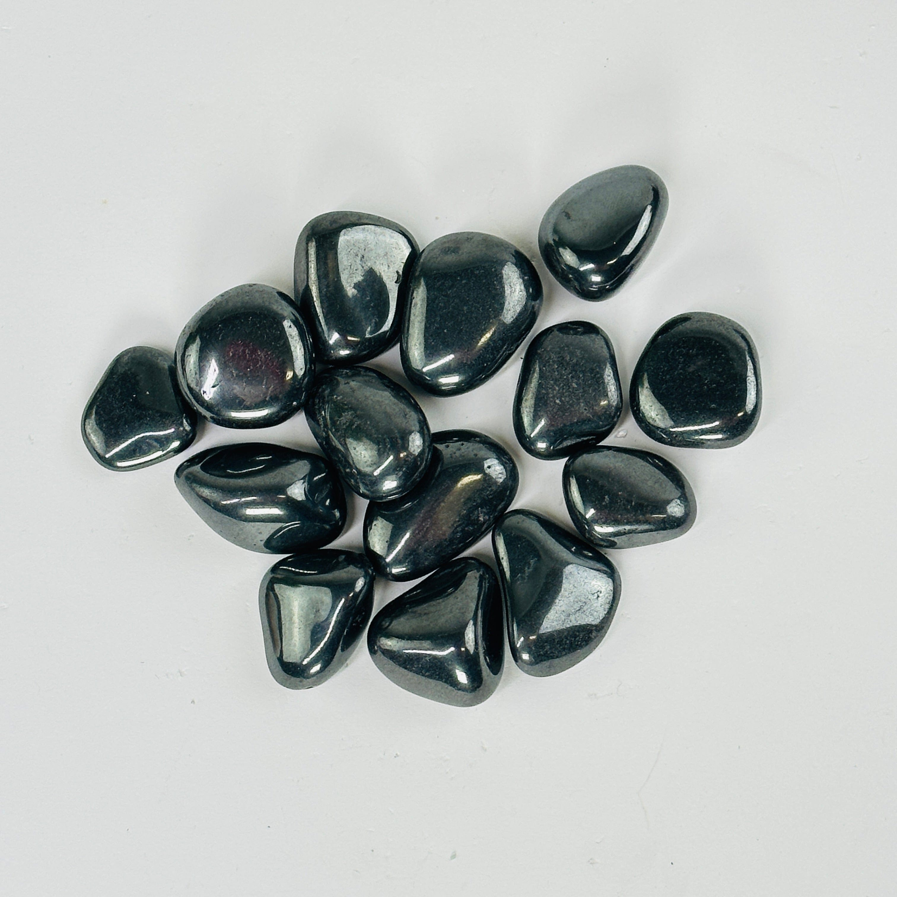 Hematite Tumbled Gemstones - 1/2 lb bags - Small Polished Stones (TS-11)