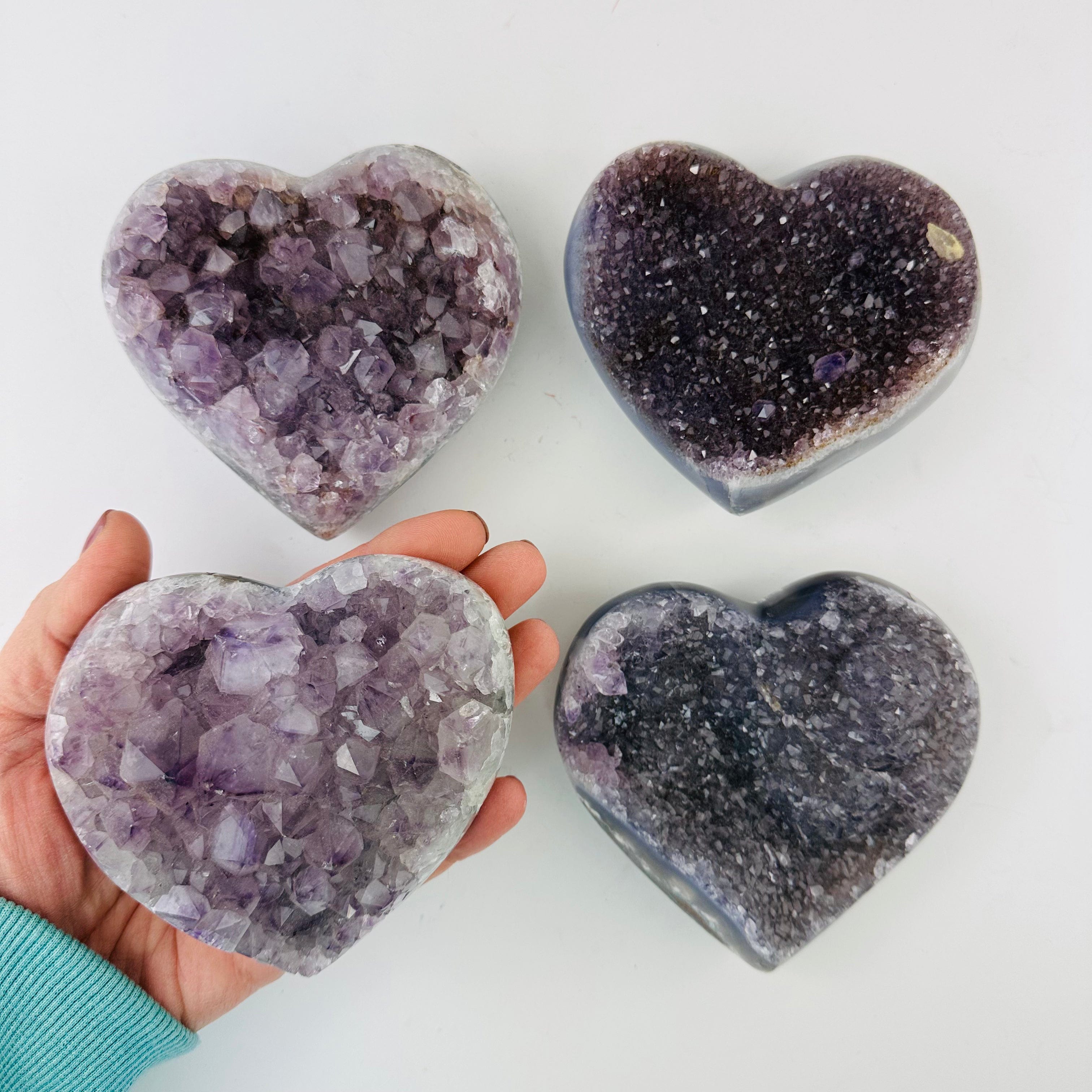 Amethyst Crystal Hearts - YOU CHOOSE