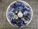 1/2 lb Blue Sodalite Tumbled Gemstones - Polished Stones - Jewelry supplies - Arts and Crafts (TS_05)